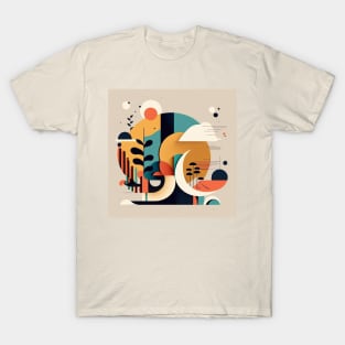 Geometric Flat Moon T-Shirt